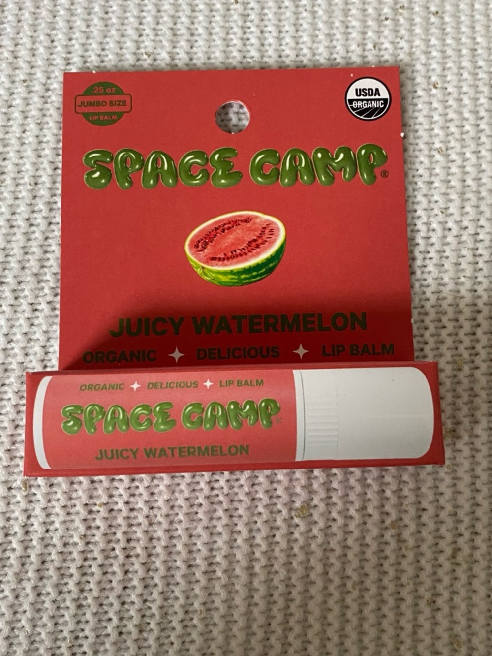 Space camp lip balm